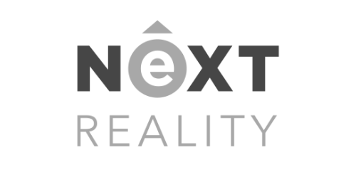 Next Reality logo šedé