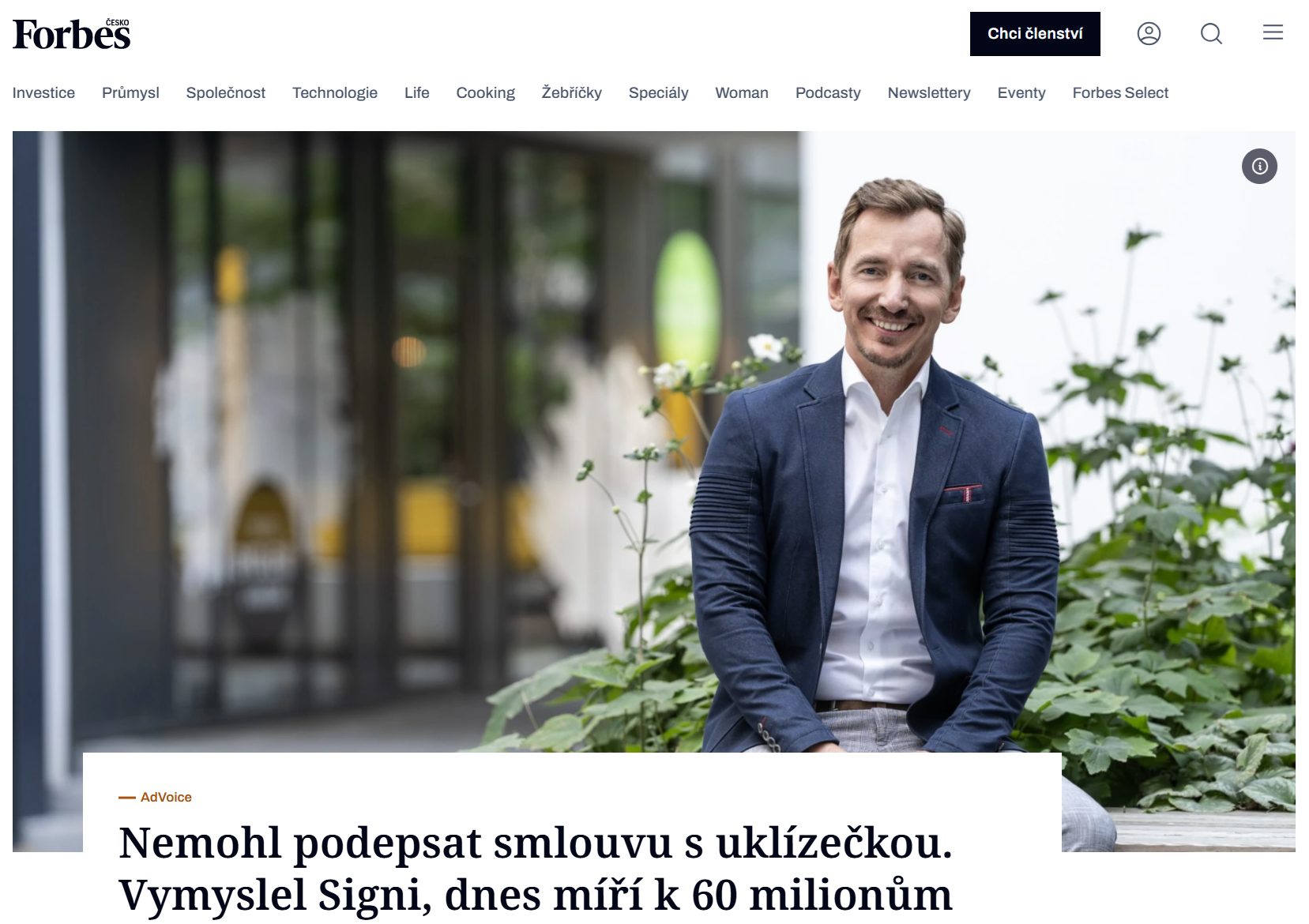 Příběh Signi na Forbes.cz v&nbsp;rubrice AdVoice